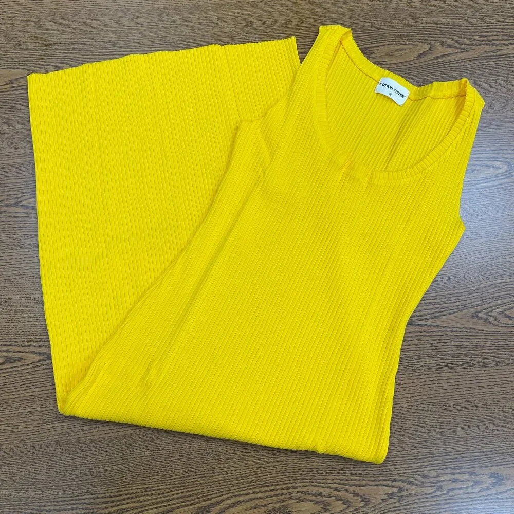 Cotton Citizen Ibiza Midi Dress, Yellow - Medium - NWT - Picture 2 of 8